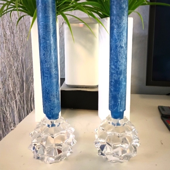 Tiffany & Co. | Accents | Tiffany Co Pinecone Crystal Candle Holders ...